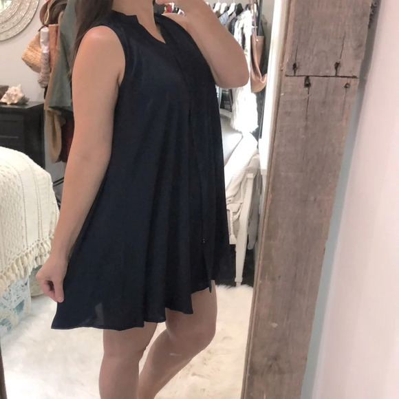 UMGEE size small oversized navy blue button down shift dress - Picture 2 of 7